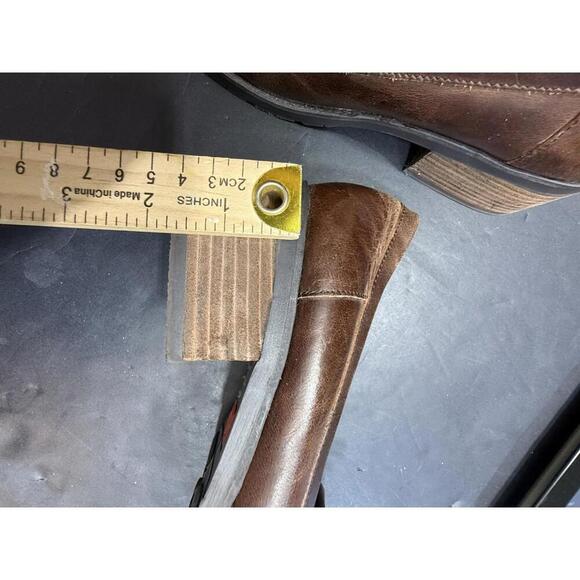 Vintage Y2K Tribeca Plaid Leather Fringe Chunky 90s Baddie Platform Heels 10M - Picture 13 of 13